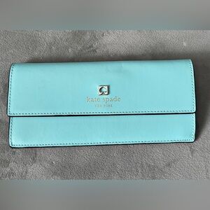 kate spade Slim Card Holder Aqua Wallet